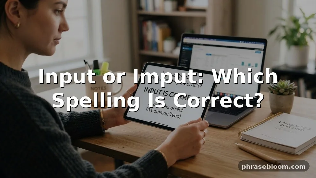 Input or Imput: Which Spelling Is Correct?