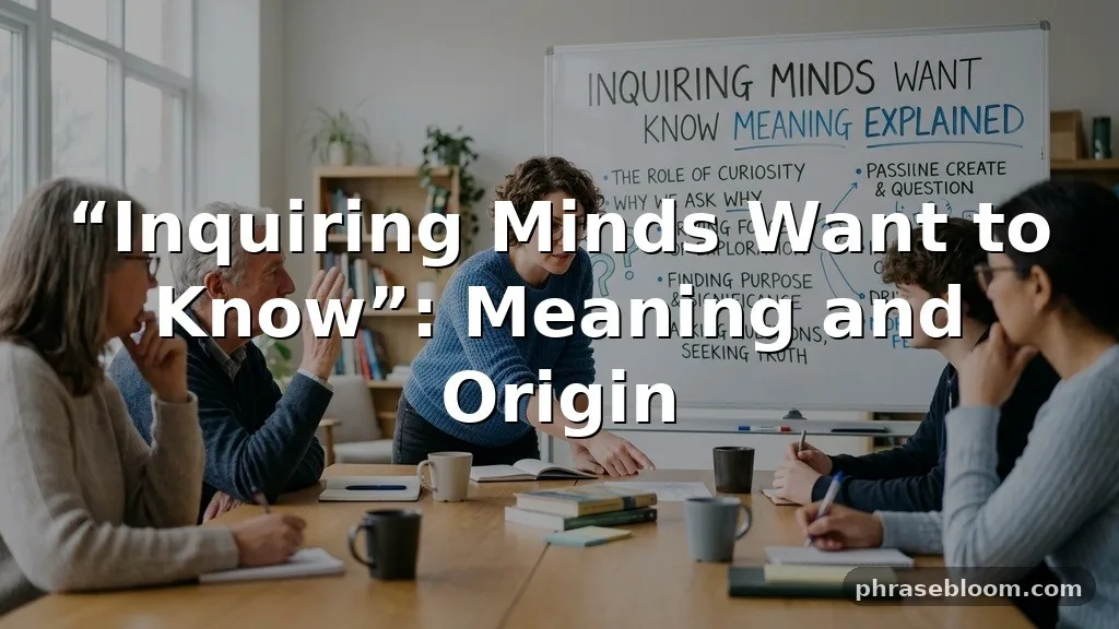 “Inquiring Minds Want to Know”: Meaning Explained