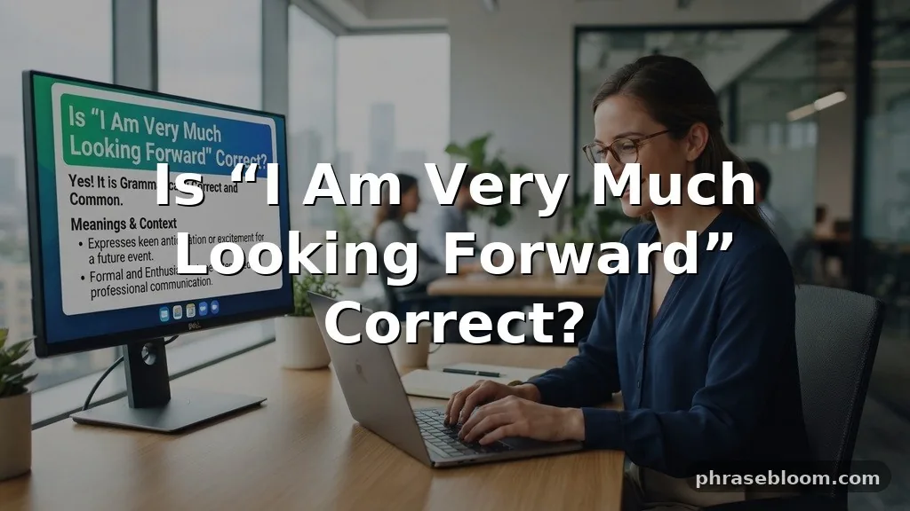 Is “I Am Very Much Looking Forward” Correct?