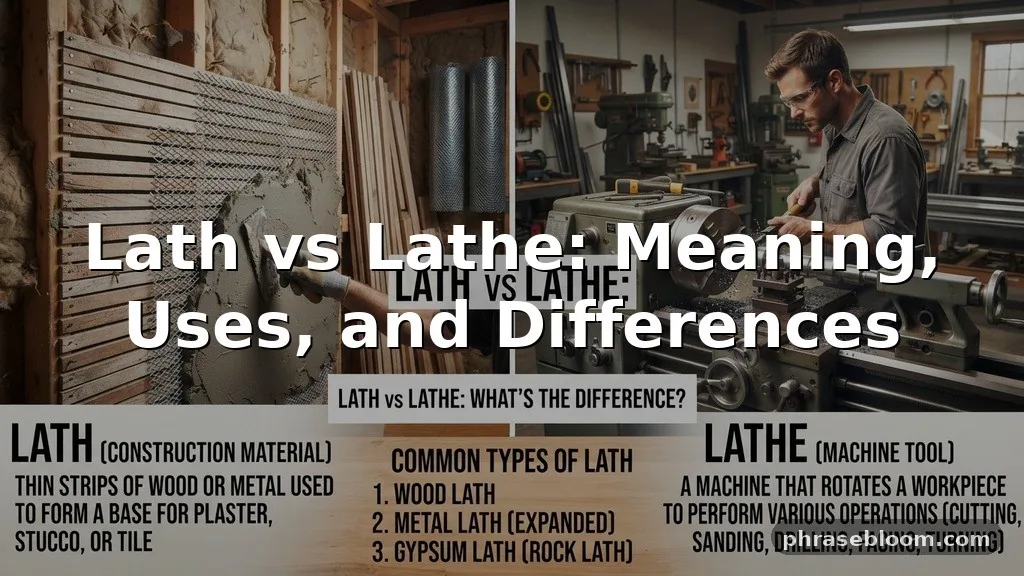 Lath vs Lathe: What’s the Difference?