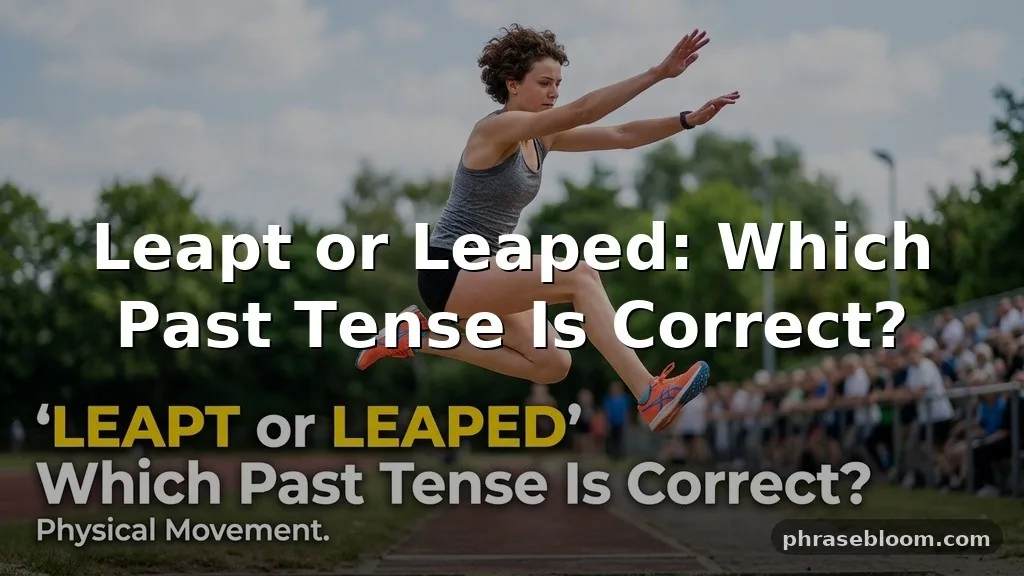 Leapt or Leaped: Which Past Tense Is Correct?