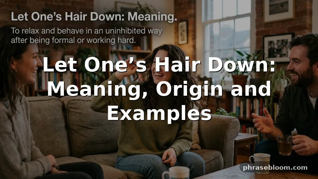 Let One’s Hair Down: Meaning and Examples
