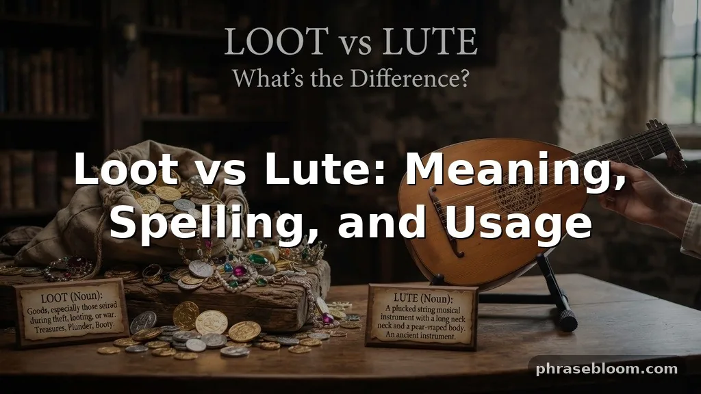 Loot vs Lute: What’s the Difference?