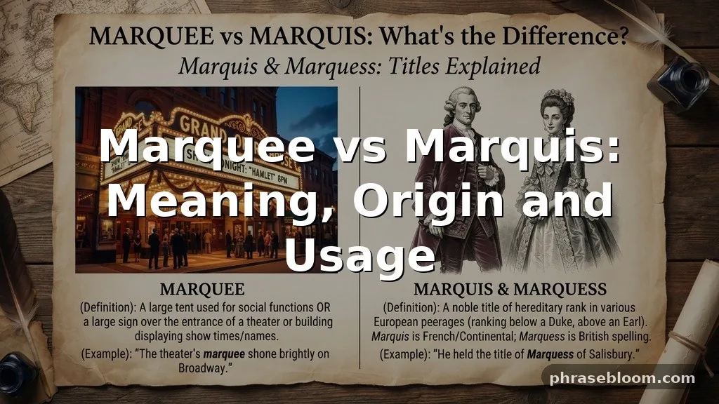 Marquee vs Marquis: What’s the Difference?