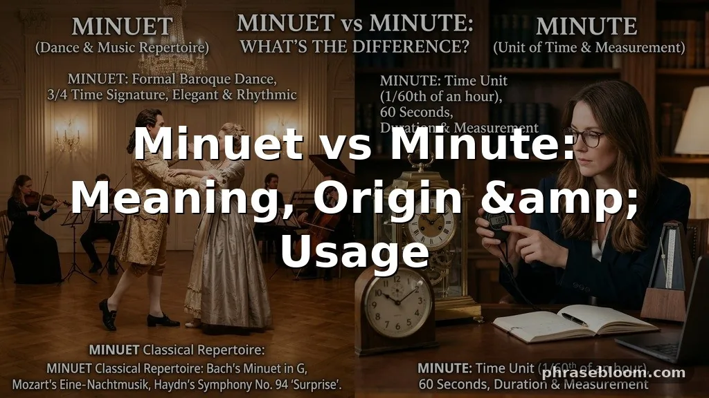 Minuet vs Minute: What’s the Difference?