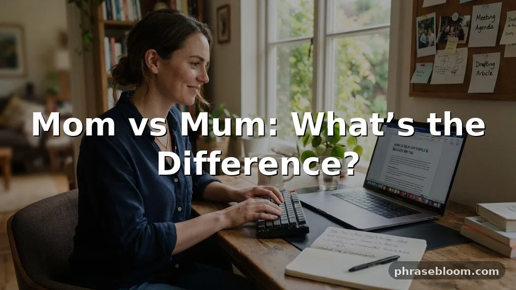 Mom vs Mum: What’s the Difference?