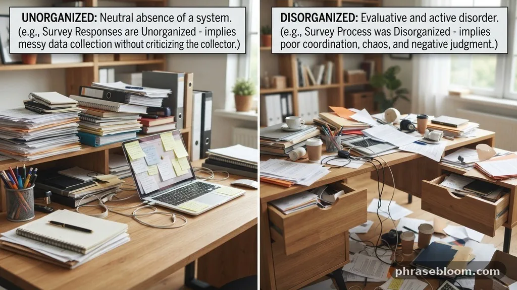 Neutral absence versus active disorder - Unorganized vs Disorganized: Key Differences