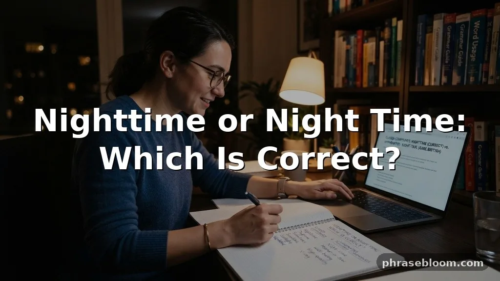 Nighttime or Night Time: Which Is Correct?