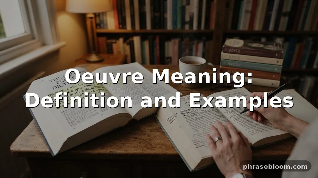 Oeuvre Meaning: Definition and Examples