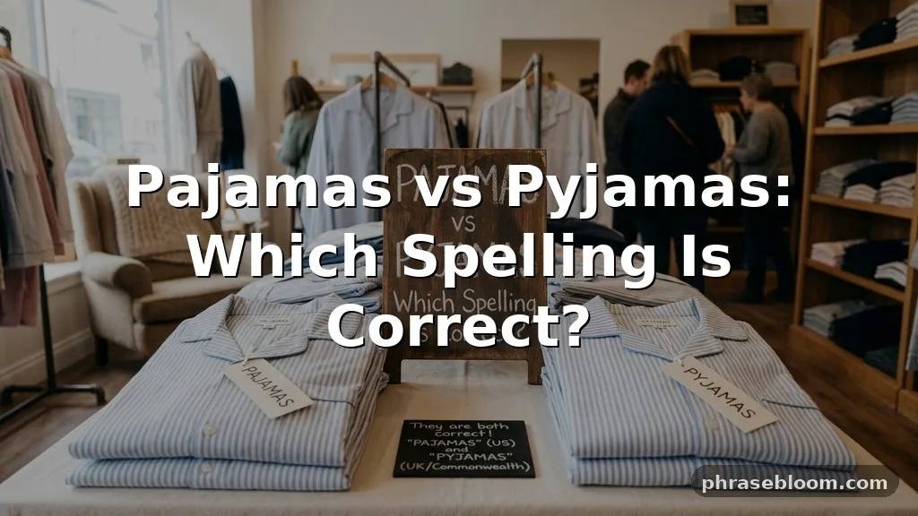 Pajamas vs Pyjamas: Which Spelling Is Correct?