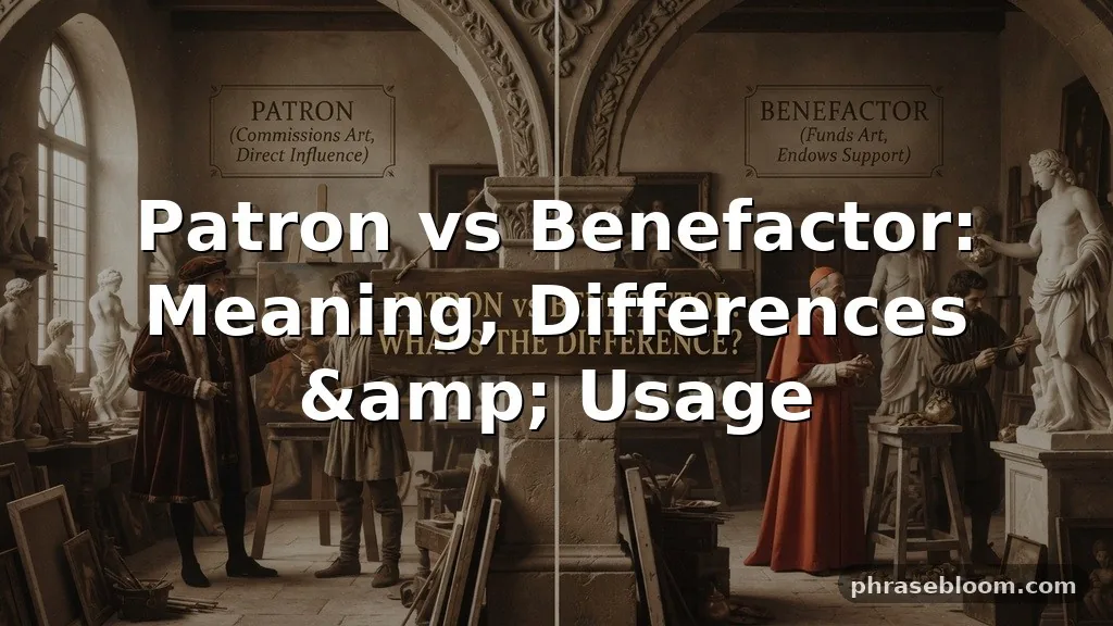 Patron vs Benefactor: What’s the Difference?
