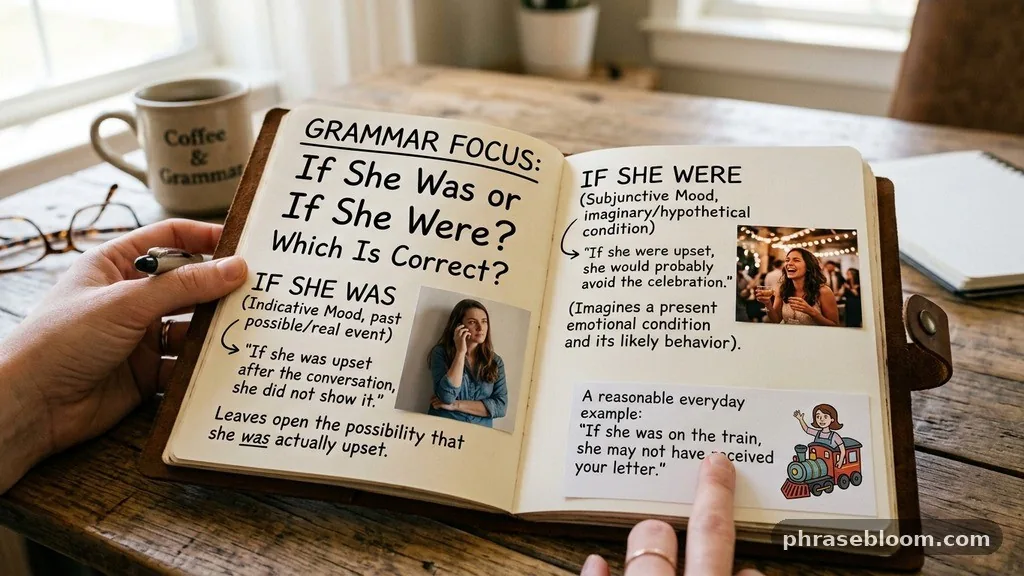 Personal and everyday examples - If She Was or If She Were: Which Is Correct?