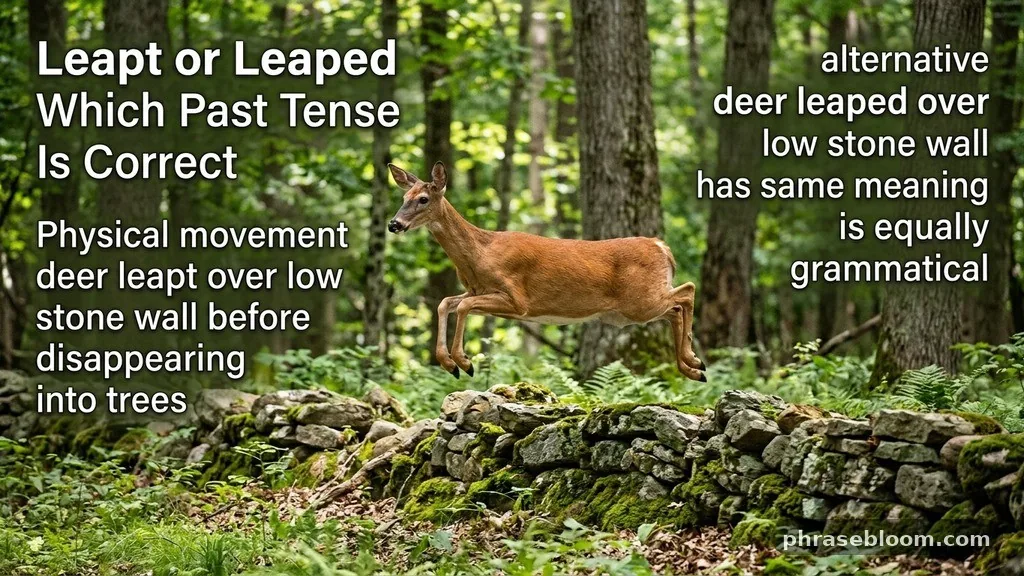 Physical movement - Leapt or Leaped: Which Past Tense Is Correct?
