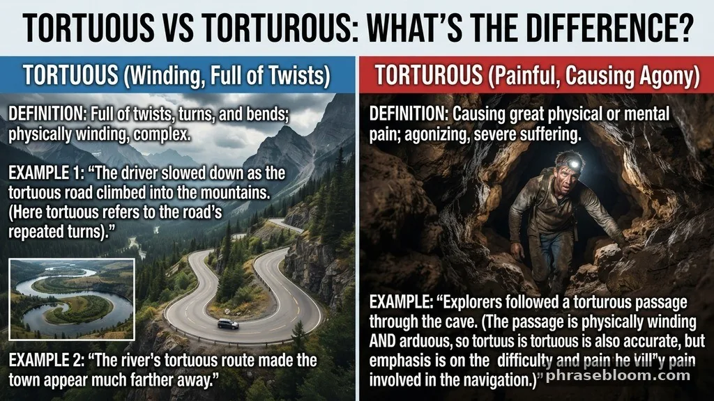 Physical routes and movement - Tortuous vs Torturous: What’s the Difference?