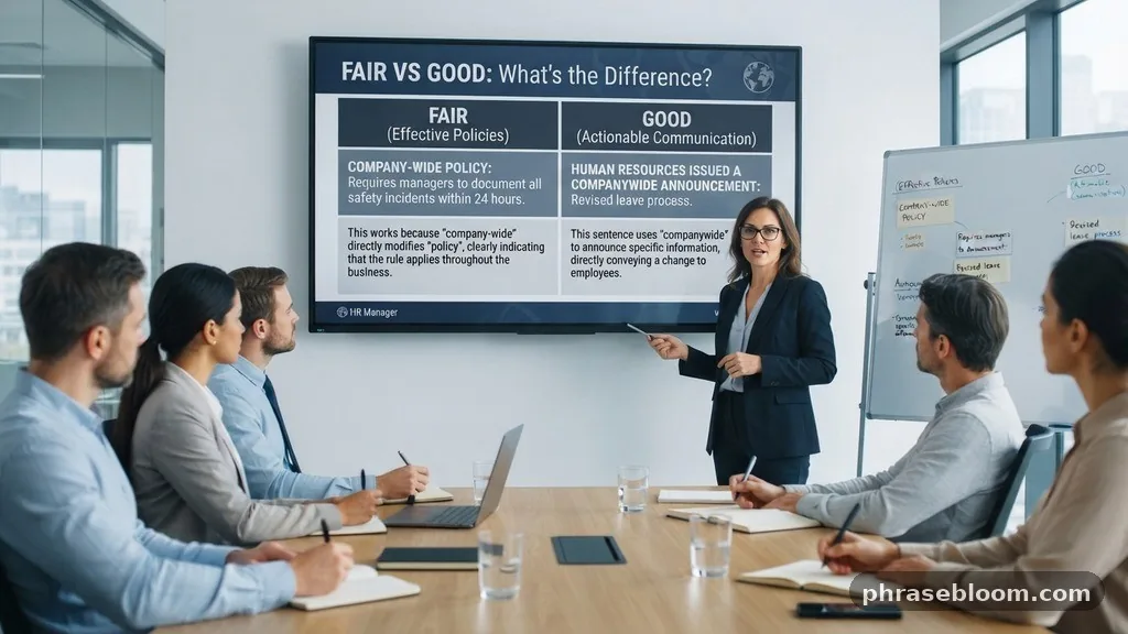 Policies and employee announcements - Fair vs Good: What’s the Difference?