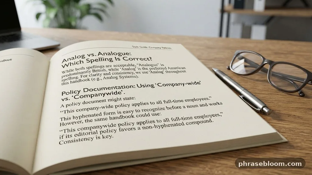 Policies and employee handbooks - Analog vs Analogue: Which Spelling Is Correct?