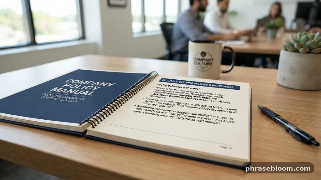 Policies and employee handbooks - Verb Root: Definition and Examples