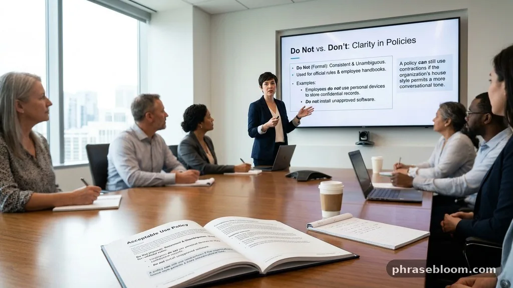 Policies and Procedures - Do Not vs Don’t: Meaning and Correct Usage