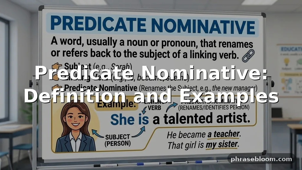 Predicate Nominative: Definition and Examples