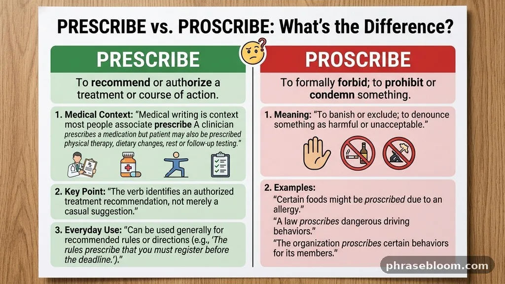 Prescribe in Medical, Legal, and Everyday Writing - Prescribe vs Proscribe: What’s the Difference?