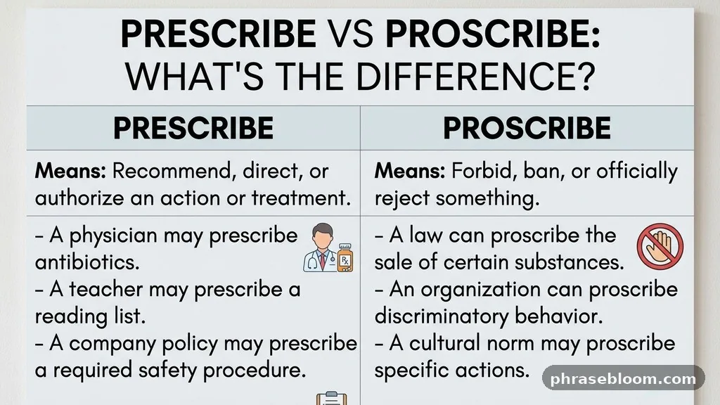 Prescribe vs Proscribe: The Direct Answer - Prescribe vs Proscribe: What’s the Difference?