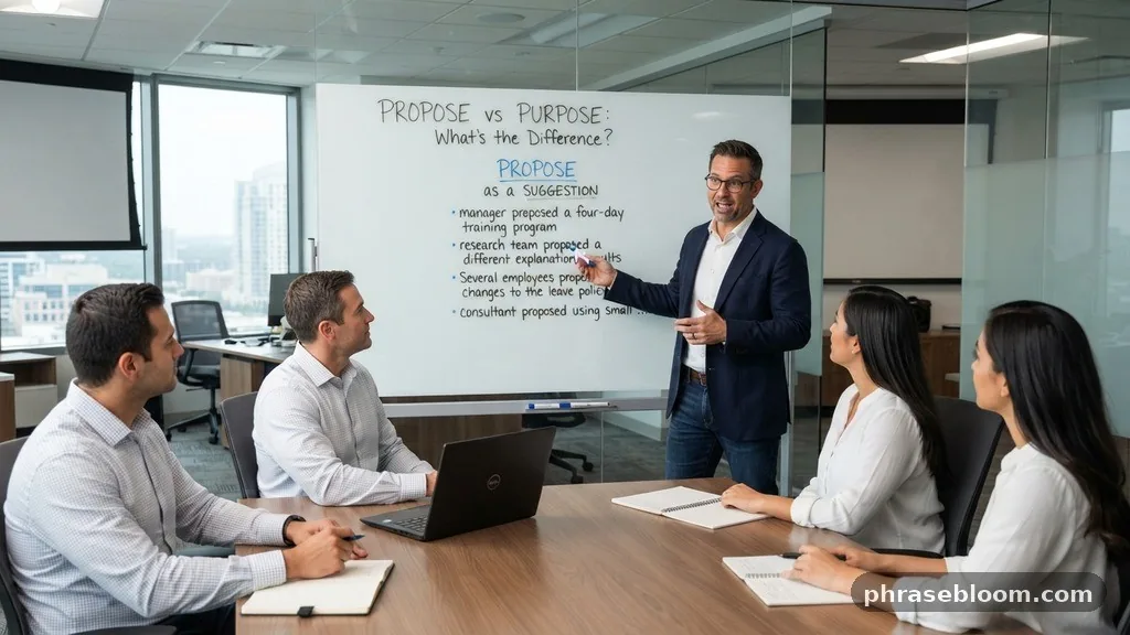 Propose as a suggestion - Propose vs Purpose: What’s the Difference?