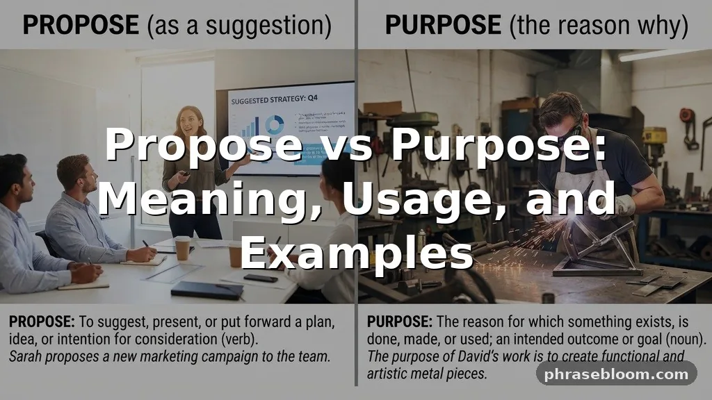 Propose vs Purpose: What’s the Difference?