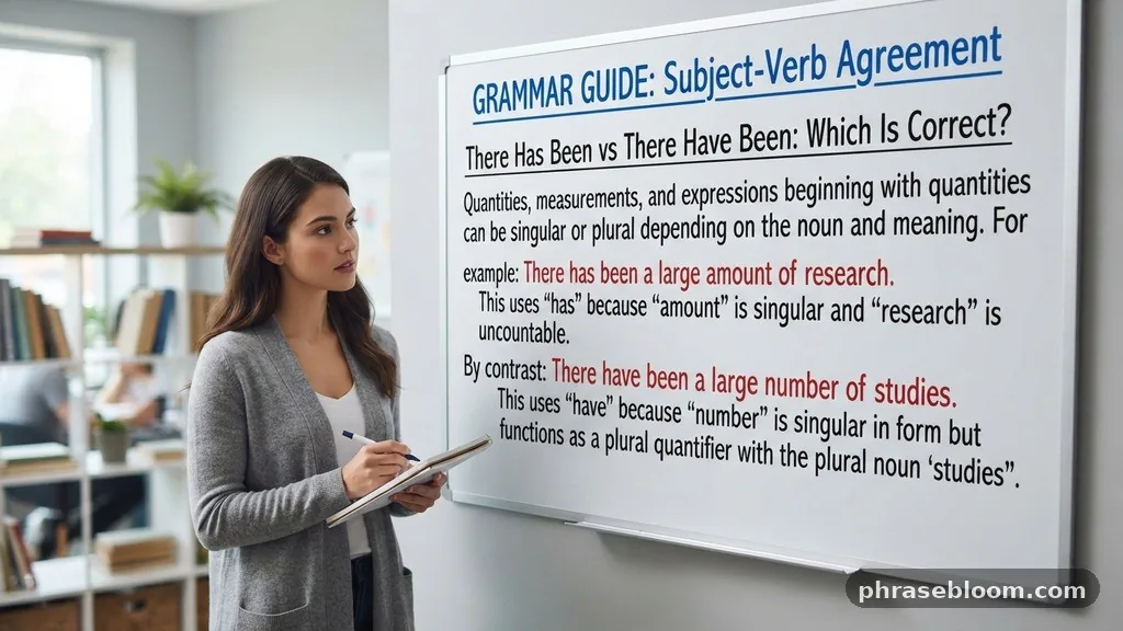 Quantities and measurements - There Has Been vs There Have Been: Which Is Correct?