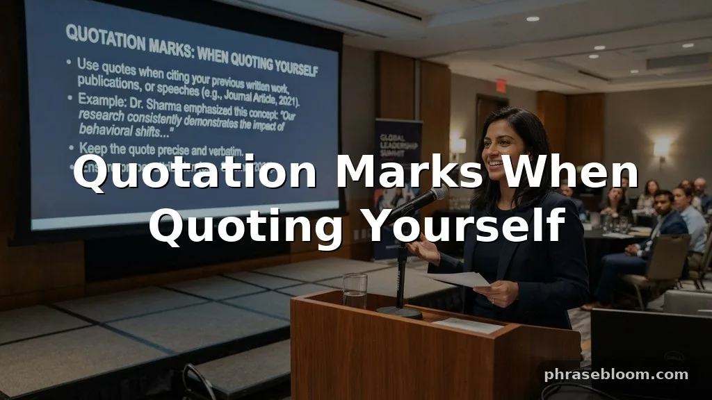 Quotation Marks When Quoting Yourself: A Quick Guide