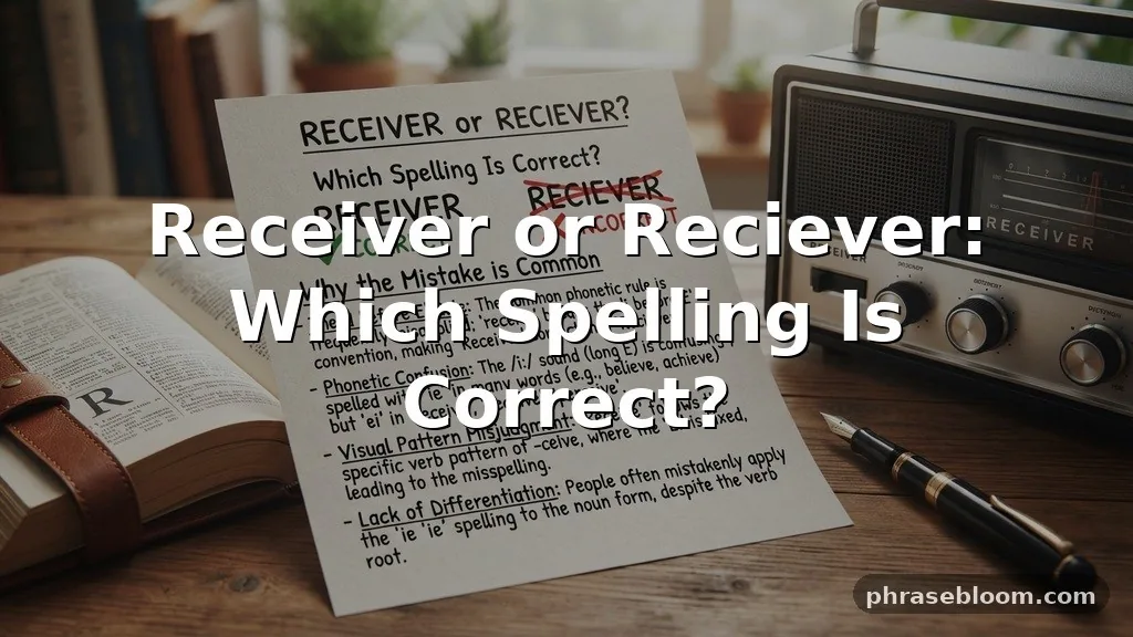Receiver or Reciever: Which Spelling Is Correct?