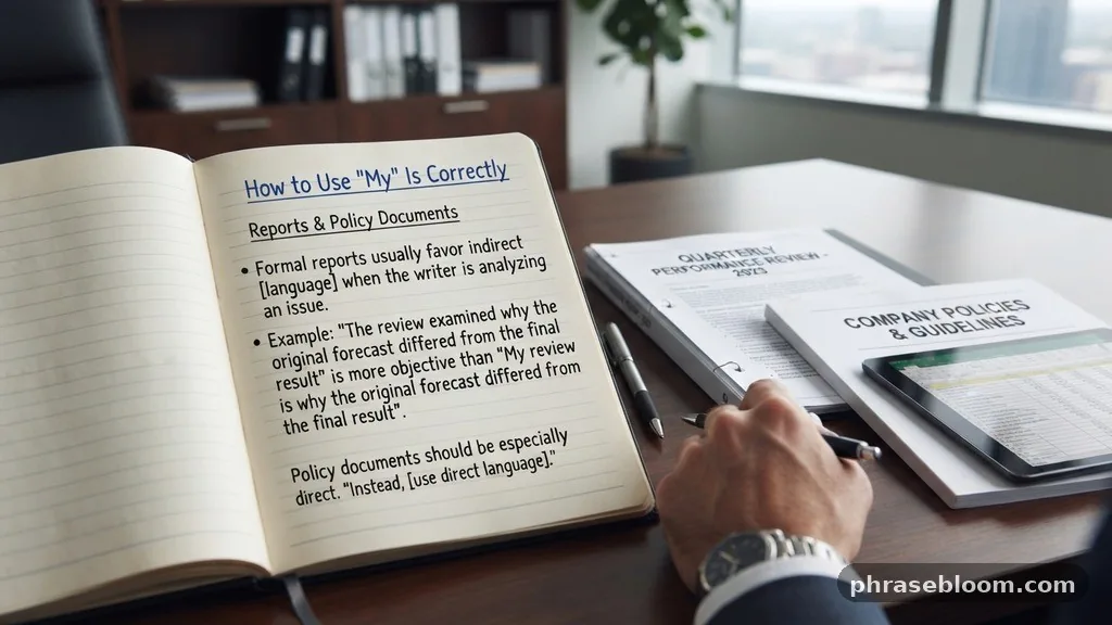 Reports and Policy Documents - How to Use “My Question Is” Correctly