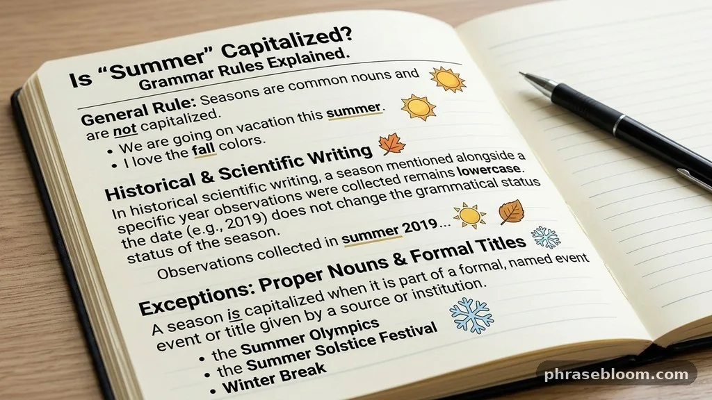 Research and Historical Writing - Is Summer Capitalized? Grammar Rules Explained