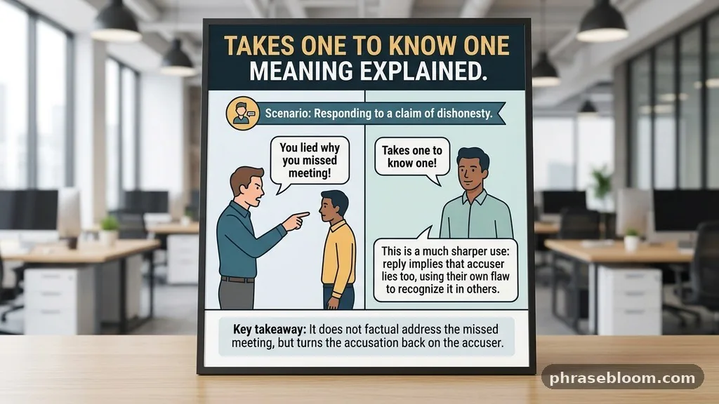 Responding to a claim of dishonesty - “Takes One to Know One”: Meaning Explained