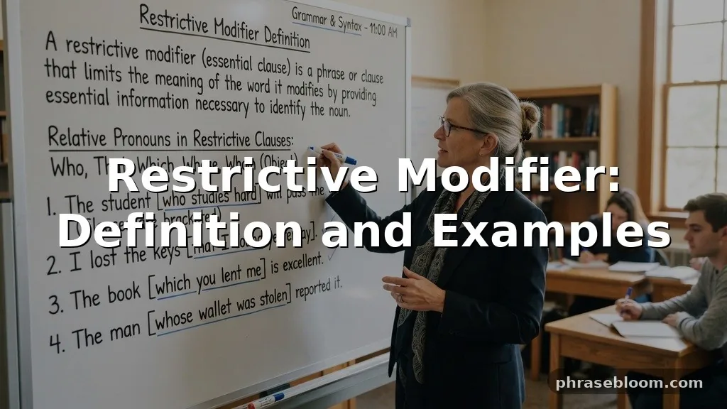 Restrictive Modifier: Definition and Examples