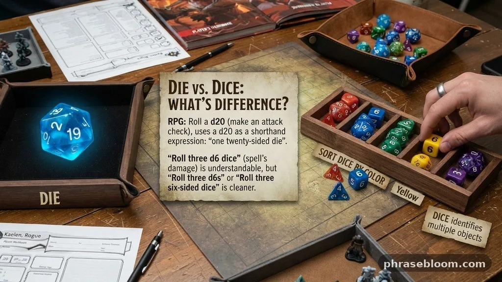Role-Playing Game Examples - Die vs Dice: What’s the Difference?