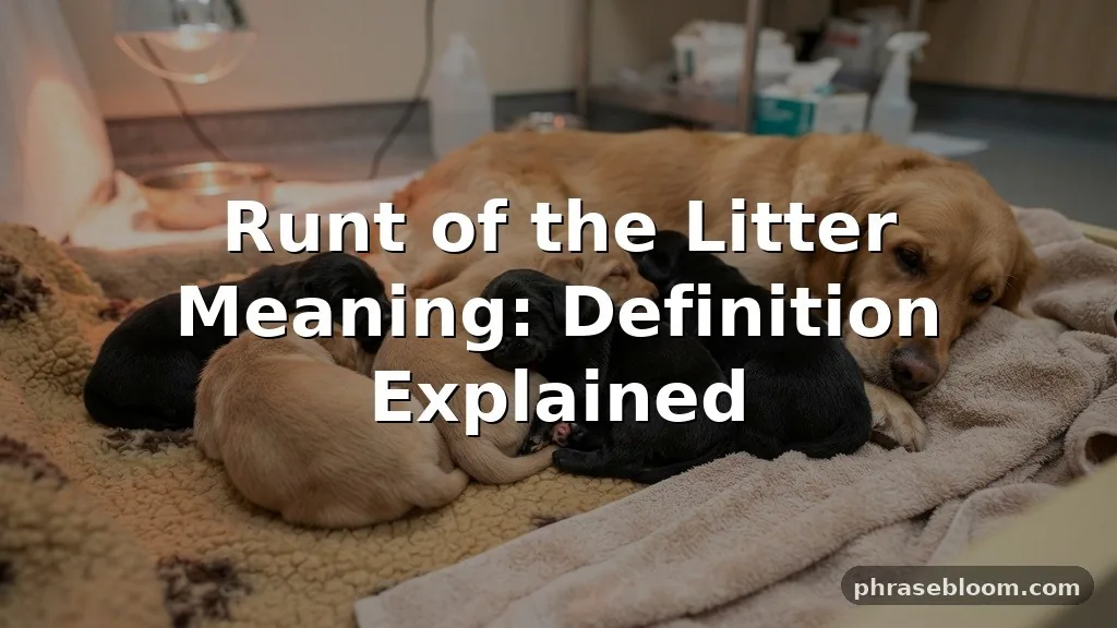 Runt of the Litter Meaning: Definition Explained