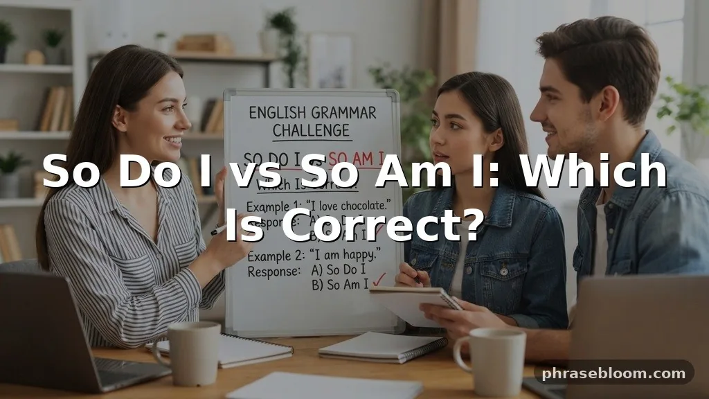 So Do I vs So Am I: Which Is Correct?