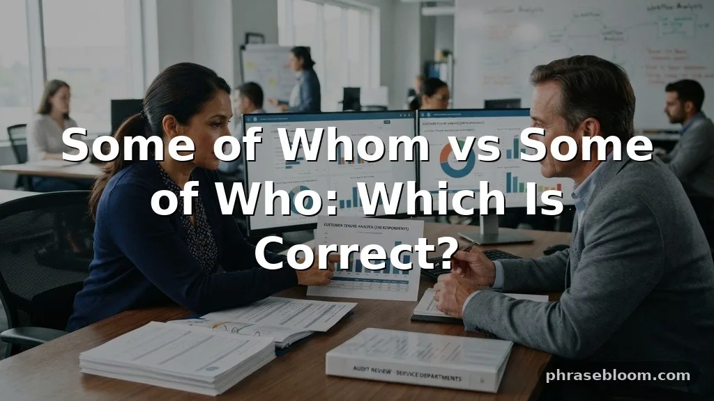 Some of Whom vs Some of Who: Which Is Correct?