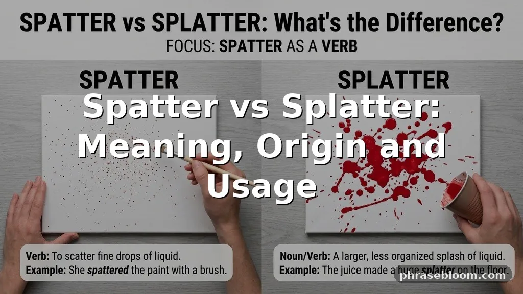 Spatter vs Splatter: What’s the Difference?
