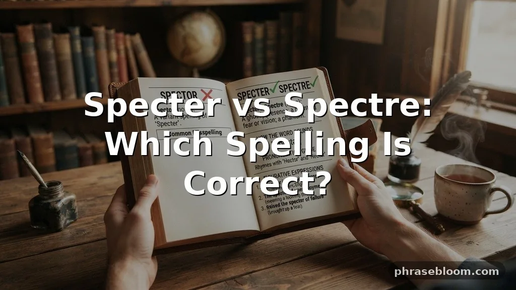 Specter vs Spectre: Which Spelling Is Correct?