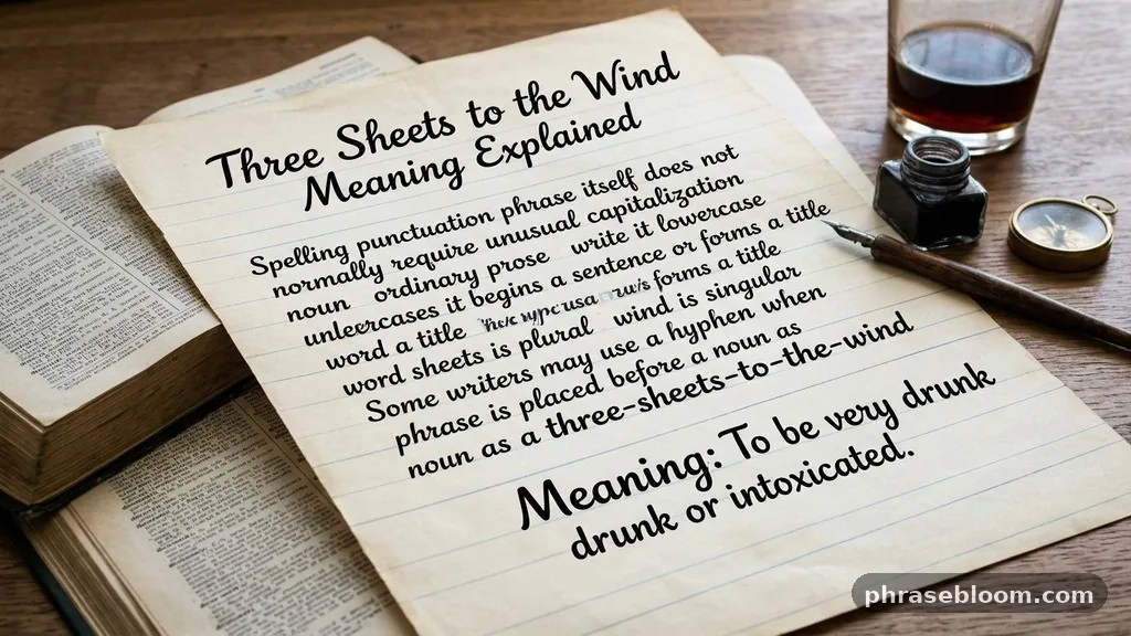 Spelling and punctuation - Three Sheets to the Wind: Meaning Explained