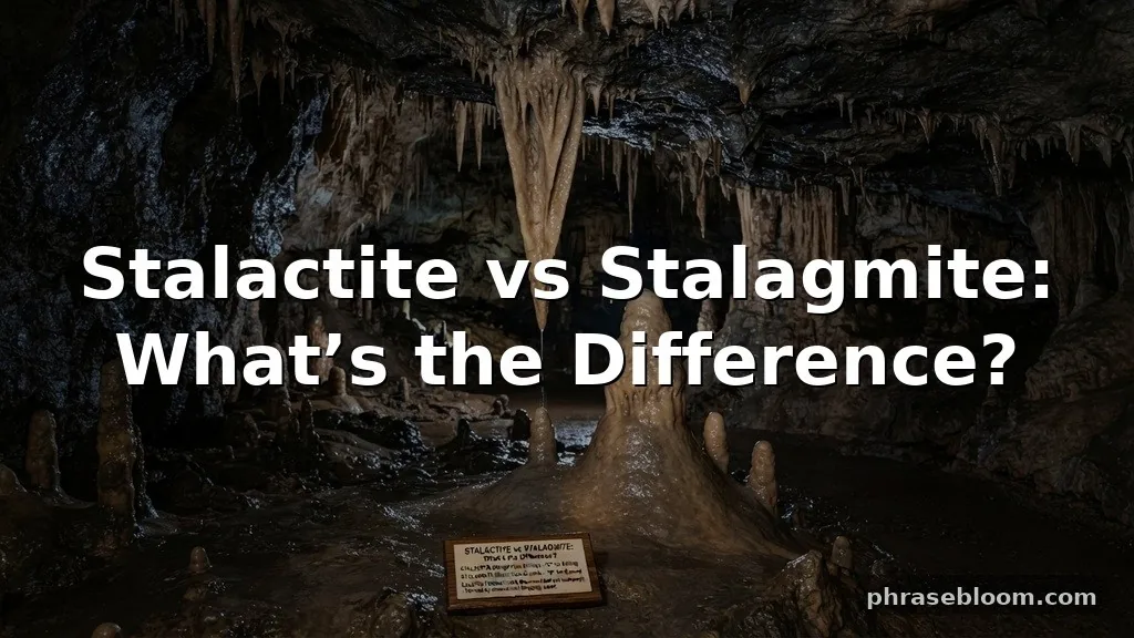Stalactite vs Stalagmite: What’s the Difference?