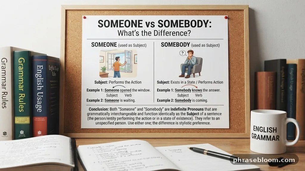 Subject use - Someone vs Somebody: What’s the Difference?