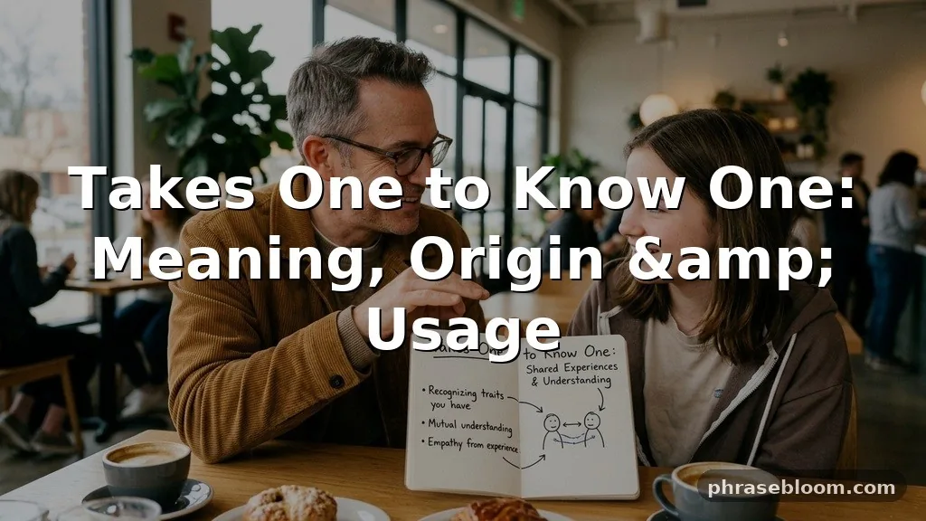 “Takes One to Know One”: Meaning Explained
