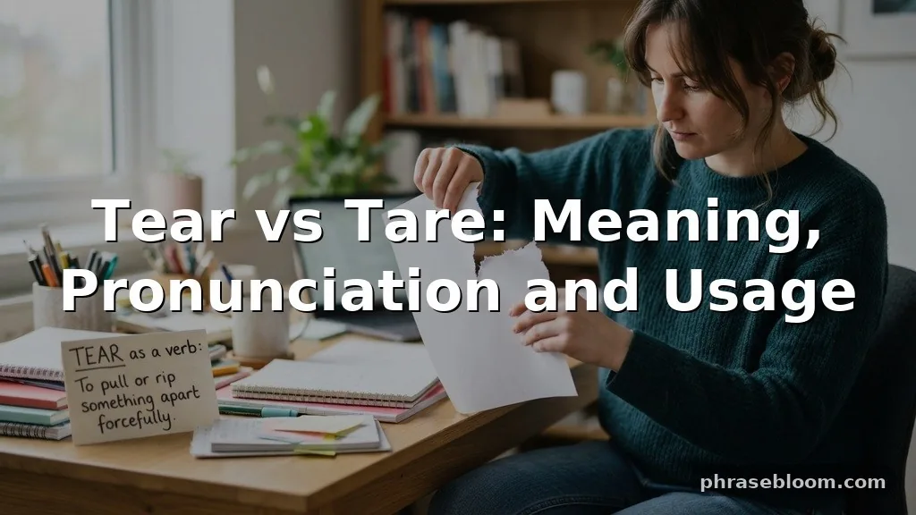 Tear vs Tare: What’s the Difference?