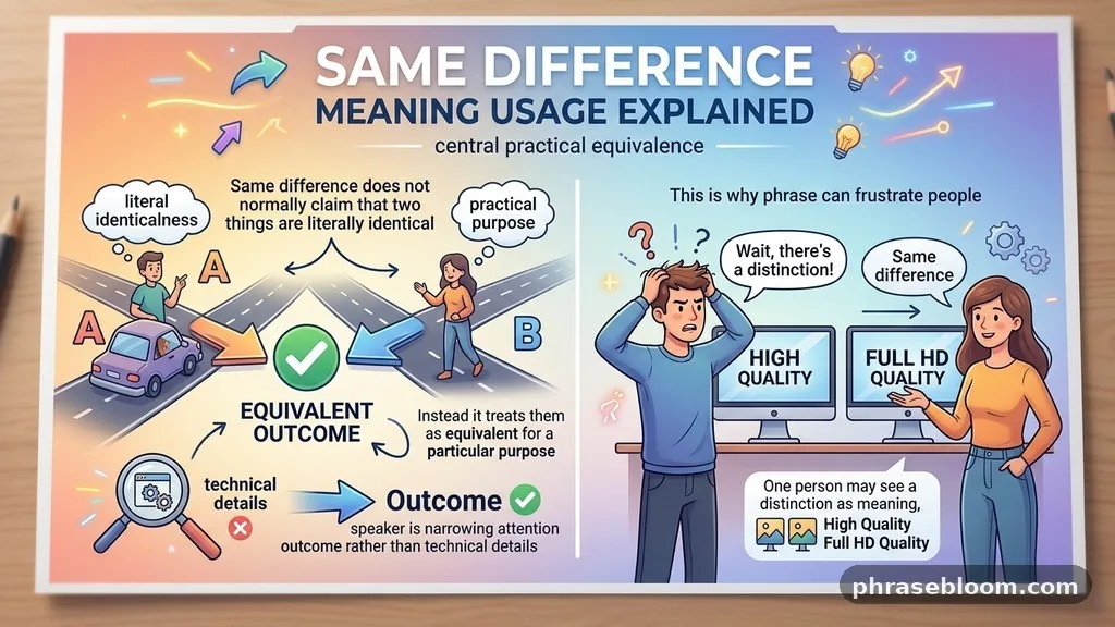 The central idea of practical equivalence - “Same Difference”: Meaning and Usage Explained