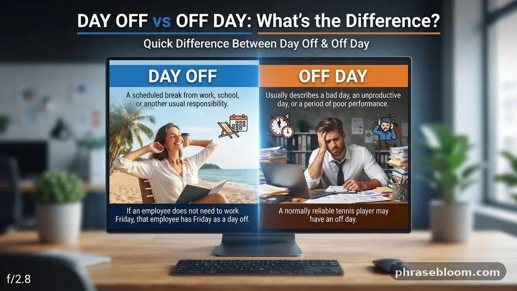 The Quick Difference Between Day Off and Off Day - Day Off vs Off Day: What’s the Difference?