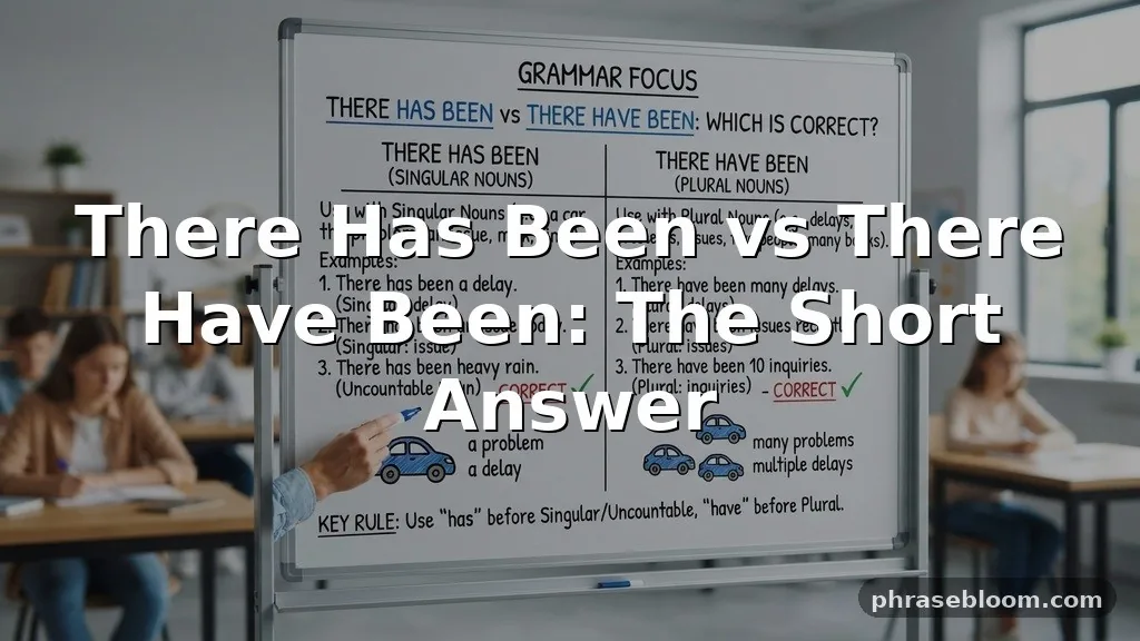 There Has Been vs There Have Been: Which Is Correct?