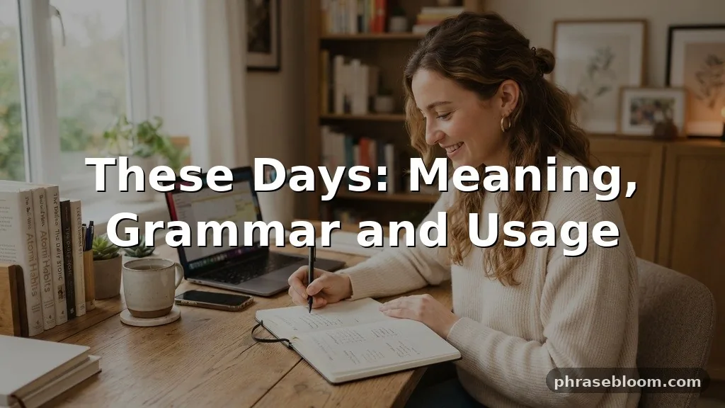 These Days: Meaning and How to Use It