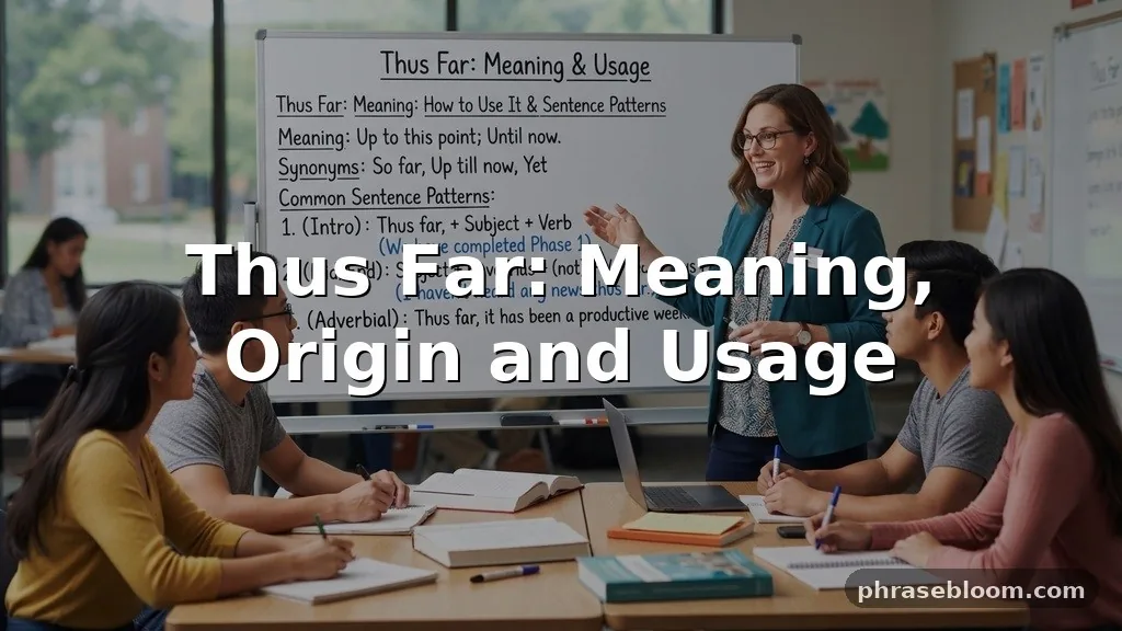 Thus Far: Meaning and How to Use It